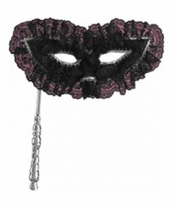 Disguise Masks Lace Black Harlequin Eye Mask