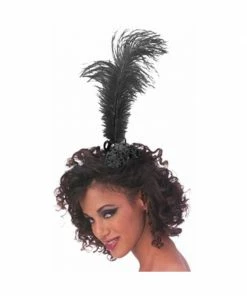 Rubies Hats Black Single Feather Tiara