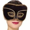 Rubies Masks Black Scarlet Venetian Eyemask