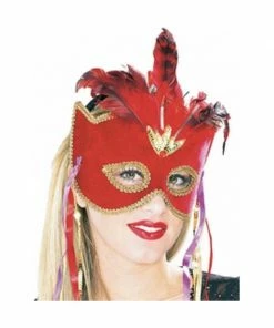 Rubies Masks Red Velvet Venetian Eyemask