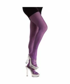 Rubies Adult Purple Glitter Costume Tights Costume Leggings
