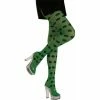 Rubies Adult Green / Black Polka Dot Tights 1 Rubies Adult Green / Black Polka Dot Tights