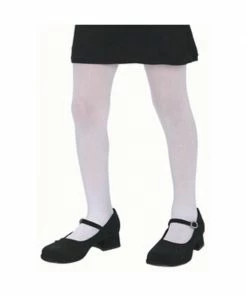 Rubies Child's Solid White Tights Costume Leggings