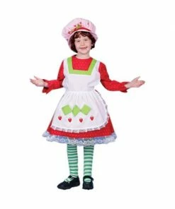 Dress Up America Kids Costumes Child's Deluxe Strawberry Costume Dress