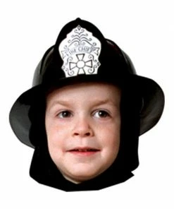 J Hat Child Black Fireman Hat