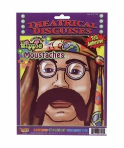 Forum Novelties Inc. Costume Facial Hair Adult 60's Hippie Style Costume Moustache