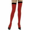 Charades Adult Red & Black Striped Thigh High Stockings Costume Leggings 1 Charades Adult Red & Black Striped Thigh High Stockings Costume Leggings