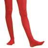 Charades Adult Solid Red Nylon Tights Costume Leggings