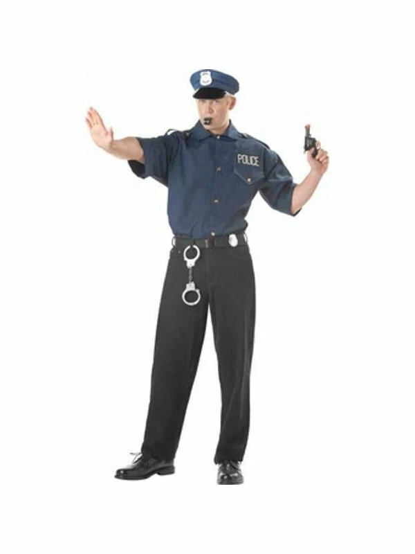 California Costume Co. Adult Cop Shirt And Hat Costume 3 California Costume Co. Adult Cop Shirt And Hat Costume