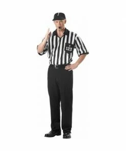 California Costume Co. Adult Costumes Adult Referee Shirt And Hat Costume