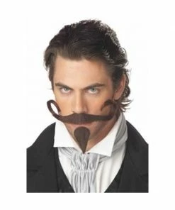 California Costume Co. Costume Facial Hair Adult Western Gambler Moustache And Goatee