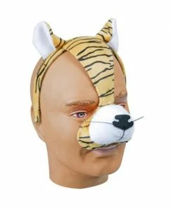 J Hat Adult Tiger Headband With Ears And Nose Hats