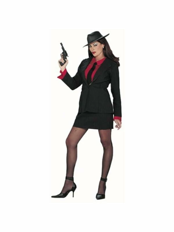 Fun World Adult Women's Gangster Suit Costume 3 Fun World Adult Women's Gangster Suit Costume