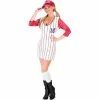 Fun World Adult Costumes Adult Women's Home Run Honey Baseball Costume 1 Fun World Adult Costumes Adult Women's Home Run Honey Baseball Costume