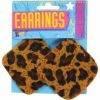 Forum Novelties Inc. Adult 80's Style Leopard Print Earrings Costume Jewelry 1 Forum Novelties Inc. Adult 80's Style Leopard Print Earrings Costume Jewelry