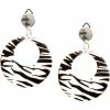 Forum Novelties Inc. Adult 80's Style Zebra Print Earrings