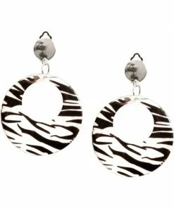 Forum Novelties Inc. Adult 80's Style Zebra Print Earrings