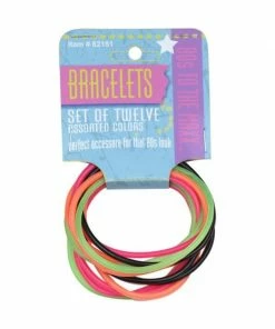 Forum Novelties Inc. Adult Neon 80's Style Jelly Bracelet Set Costume Jewelry