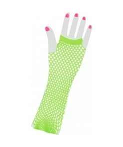 Forum Novelties Inc. Adult Long 80's Style Green Neon Fishnet Gloves