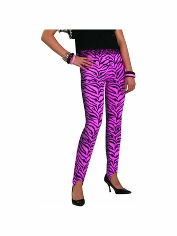 Forum Novelties Inc. Adult 80's Style Pink Zebra Pants Accessory Kits 3 Forum Novelties Inc. Adult 80's Style Pink Zebra Pants Accessory Kits