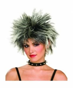 Forum Novelties Inc. Adult Black And White Spiked 80's Wig Wigs
