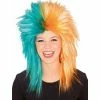 Rubies Wigs Sports Fan Teal And Orange Wig