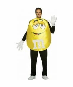 Rasta Imposta Adult Costumes Adult M&M Yellow Pancho Costume