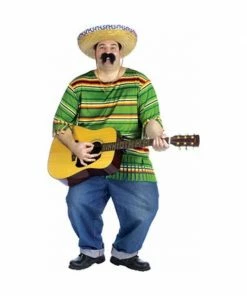 Fun World Adult Costumes Adult Plus Size Mexican Serape And Hat Costume