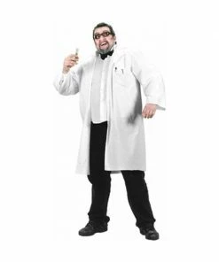 Fun World Adult Plus Size Nutty Professor Lab Coat Costume Adult Costumes