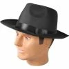 J Hat Adult Black Silk Gangster Hat
