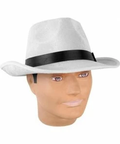 J Hat Hats Adult White Velvet Fedora Hat