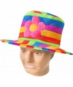 J Hat Adult Rainbow Pride Hat With Flower