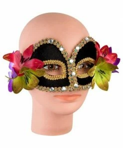 J Hat Venetian Mask With Flowers