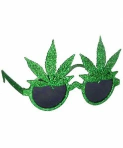 J Hat Glitter Pot Leaf Glasses