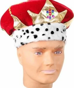 Brands On Sale Hats Adult Red King Crown Hat