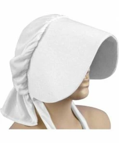 H.M. Smallwares White Pioneer Bonnet Hats