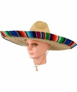 J Hat Adult Mexican Sombrero Hat With Serape Band