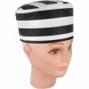 J Hat Adult Black And White Prisoner Hat