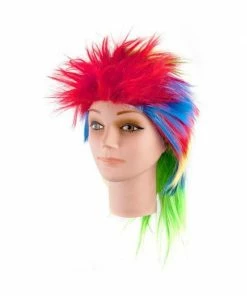 J Hat Multicolored Wig With Tinsel