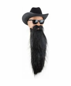 Lacey Wigs Adult Black ZZ Top Costume Beard Costume Facial Hair