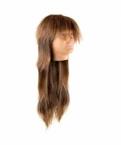H.M. Smallwares Long Brown Heavy Metal Rock Wig