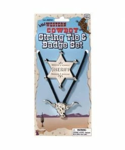 Forum Novelties Inc. Accessory Kits Cowboy String Tie & Badge Set