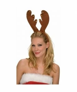 Rubies Accessory Kits Brown Reindeer Headband With Bells