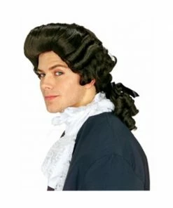 Rubies Men's Brown Colonial Wig Wigs