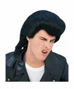 Rubies Wigs Black Greaser Mullet Wig