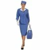 Tabi's Characters Adult 60's Flight Attendant Stewardess Costume