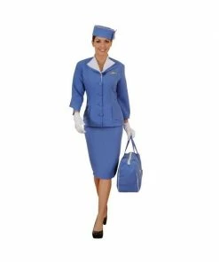 Tabi's Characters Adult 60's Flight Attendant Stewardess Costume