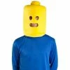 Exclusive Adult Yellow Block Man Headpiece Adult Costumes