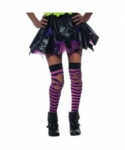 Rubies Costume Leggings Striped Tattered Tights