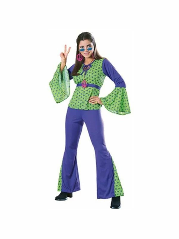 Rubies Adult Costumes Adult Green & Purple Hippie Costume 3 Rubies Adult Costumes Adult Green & Purple Hippie Costume
